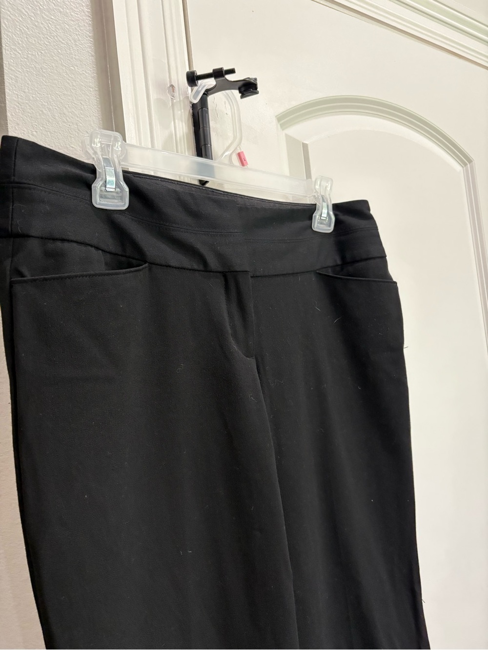 Express Editor fit black dress pants woman’s 8 Short GUC - Picture 2 of 9